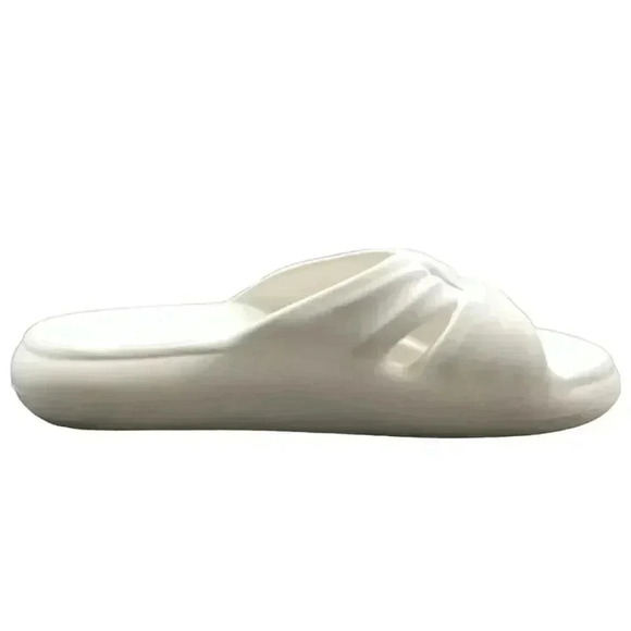 Melissa Free Womens 10 Waterproof Slide Sandals White Flatfoam Twist Vegan - Picture 6 of 10